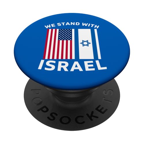 Wir stehen an der Seite Israels - USA Design PopSockets Klebender PopGrip Wir stehen an der Seite Israels - USA Design PopSockets Klebender PopGrip von Stand with Israel