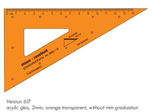 Geodreieck "CONSTANT" Ausführung 60°, 50 cm Geodreieck "CONSTANT" Ausführung 60°, 50 cm von Standardgraph