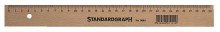 Holzlineal, 50cm lang, mm-Facette auf beiden Seiten nein, buche natur von Standardgraph
