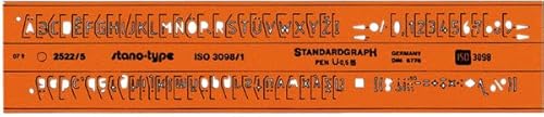Standardgraph 2522-5 Zeichenschablonen Schriftschablone 5 mm Type von Standardgraph