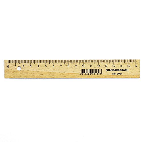 Standardgraph 9061 Holzlineal - 17 cm von Standardgraph
