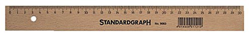 Standardgraph 9064 Holzlineal - 40 cm von Standardgraph