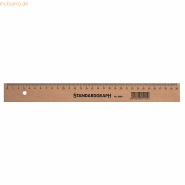 Standardgraph Holzlineal Buche natur 30cm von Standardgraph