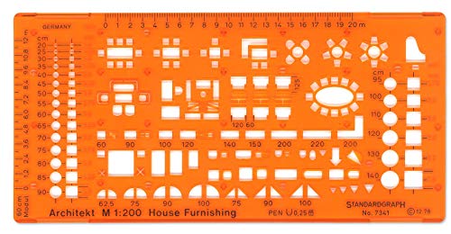 Standardgraph ST7341 - Möblierungsschablone Architekt - Maßstab 1:200 von Standardgraph