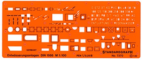 Standardgraph ST7370 - Schablone für Entwässerungsanlagen Maßstab 1:100 von Standardgraph