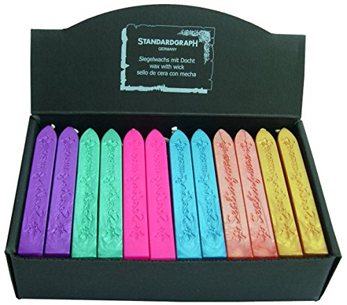Standardgraph Siegelwachs mit Docht in 6 Neon-Farben Standardgraph Siegelwachs mit Docht in 6 Neon-Farben von Standardgraph