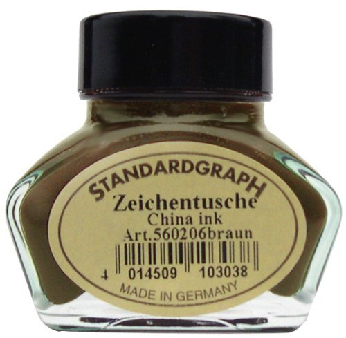 Tusche braun 30ml Glas von Standardgraph