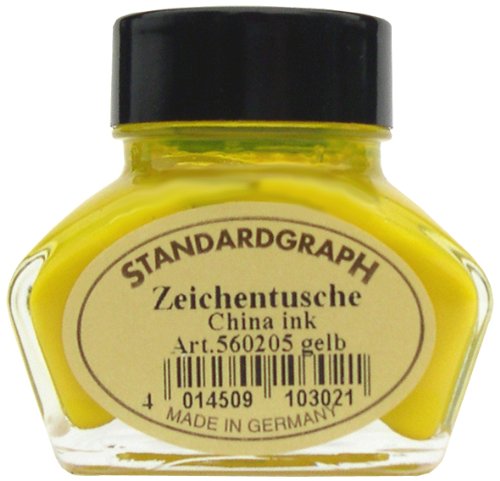 Tusche gelb 30ml Glas von Standardgraph