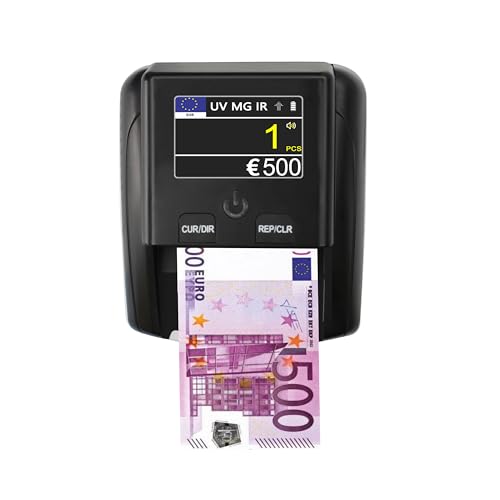 STANEW Geldscheinprüfer mit integriertem Zähler und wiederaufladbarem Akku, erkennt Euro, Dollar und Pfund, zeigt die Anzahl der Banknoten nach Wert mit einem Klick, TFT-Display STANEW Geldscheinprüfer mit integriertem Zähler und wiederaufladbarem Akku, erkennt Euro, Dollar und Pfund, zeigt die Anzahl der Banknoten nach Wert mit einem Klick, TFT-Display von Stanew