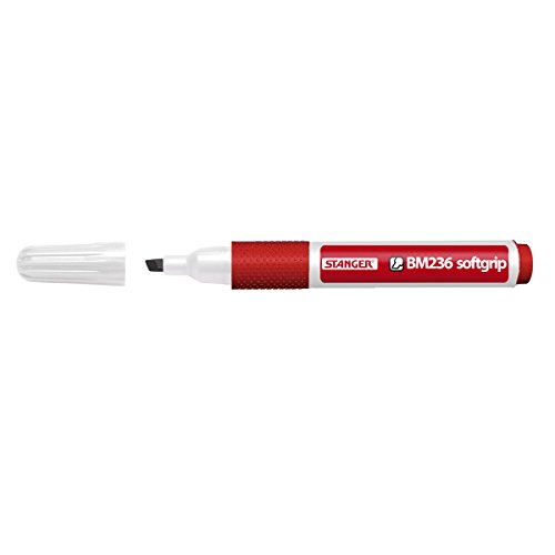 Stanger 714012 Softgrip Board Marker BM 236 Chissel, rot von Stanger