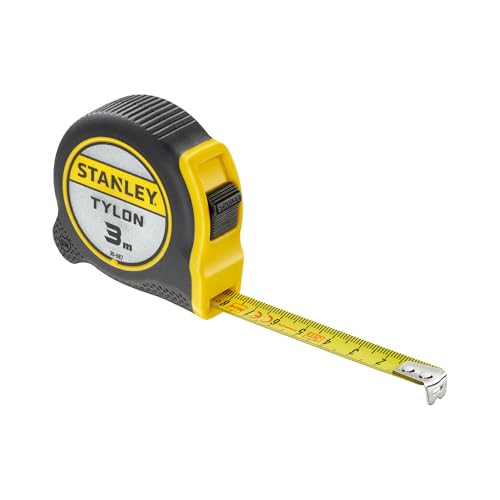 Stanley 1-30-687 Bandmass Tylon, 3 m, Tylon-Polymer Schutzschicht, verschiebbarer Endhaken, Kunststoffgehäuse Stanley 1-30-687 Bandmass Tylon, 3 m, Tylon-Polymer Schutzschicht, verschiebbarer Endhaken, Kunststoffgehäuse von Stanley
