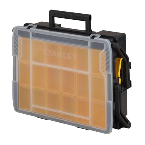 Stanley Sortmaster Organizer Multi-Level (Zwei-Ebenen-Organizer, transparenter Deckel, herausnehmbare Boxen, für Kleinteile und Zubehör) STST1-75540 von Stanley