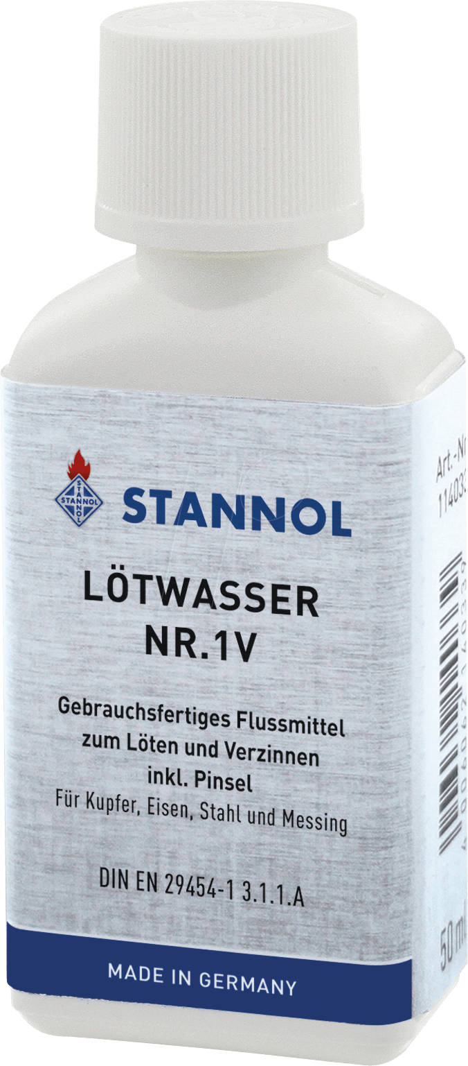 STANNOL 1V 50ML - Lötwasser Nr. 1 V, 50 ml von Stannol