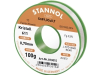 Stannol Kristall 611 Fairtin Loddetin, bleifrei Bleifrei Sn99,3Cu0,7 100 g 0,7 mm von Stannol