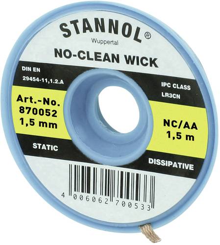 Stannol NC/AA Entlötlitze Länge 1.5m Breite 1.5mm von Stannol
