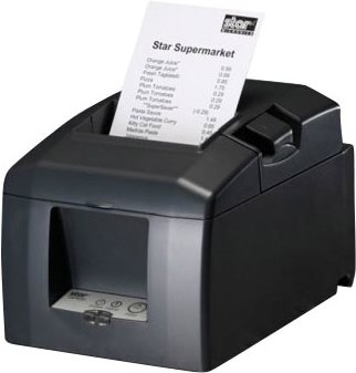 Star TSP654II-24, 8 Punkte/mm (203dpi), Cutter, schwarz Bondrucker, Thermodirekt, 8 Punkte/mm (203dpi), Medienbreite (max): 58/80mm, Rollendurchmesser (max.): 83mm, Geschwindigkeit (max.): 300mm/Sek., Cutter, separat bestellen: Schnittstellenkabel, Netzteil, Schnittstelle, Farbe: schwarz von Star Micronics