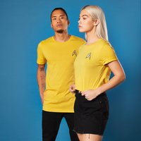 EmbroideRot Commander Star Trek T-shirt - Gelb - S von Star Trek