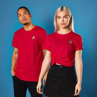 EmbroideRot Operations Badge Star Trek T-shirt - Rot - S von Star Trek