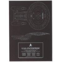 Star Trek Starfleet U.S.S. Enterprise Giclee Art Print - A4 - White Frame von Star Trek