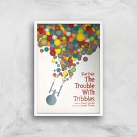 The Trouble With Tribbles Giclee - A3 - White Frame von Star Trek