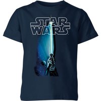 Star Wars Classic Lightsaber Kids' T-Shirt - Navy - 7-8 Jahre von Star Wars Classic
