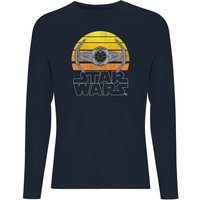 Star Wars Classic Sunset Tie Men's Long Sleeve T-Shirt - Navy - S von Star Wars Classic