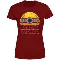 Star Wars Classic Sunset Tie Women's T-Shirt - Burgundy - L von Star Wars Classic