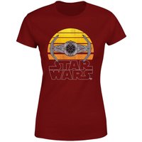 Star Wars Classic Sunset Tie Women's T-Shirt - Burgundy - S von Star Wars Classic