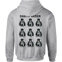 Star Wars Classic The Many Faces Of Darth Vader Zipped Hoodie - Grey - M von Star Wars Classic
