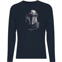 Star Wars The Mandalorian Poster Men's Long Sleeve T-Shirt - Navy - L von Star Wars Rise Of Skywalker