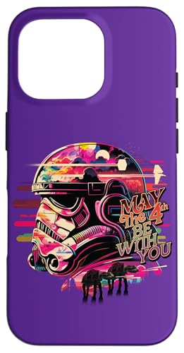 Hülle für iPhone 16 Pro Star Wars May the 4th Be With You Stormtrooper & AT-AT Vivid von Star Wars