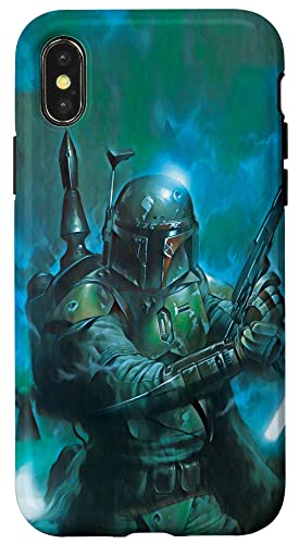 Hülle für iPhone X/XS Star Wars Classic Boba Fett Battle Ready Grün von Star Wars