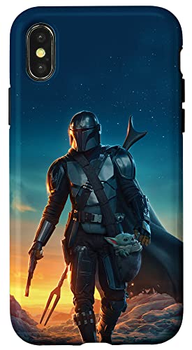 Hülle für iPhone X/XS Star Wars Poster „The Mandalorian and Grogu Sunset“ von Star Wars