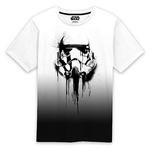 Kurzarm-T-Shirt Star Wars Stormrooper Ink Weiß Schwarz Unisex von Star Wars