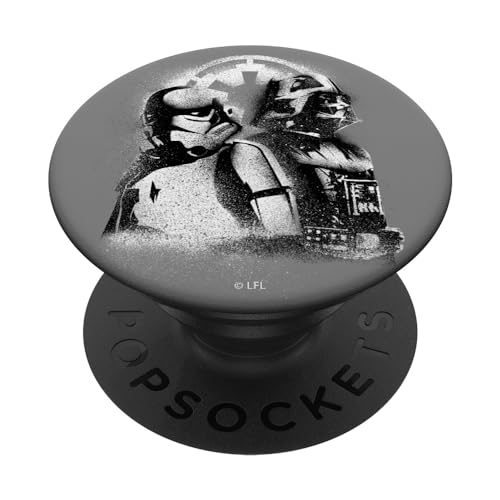 PopSockets Star Wars Darth Vader And Stormtrooper Spray Paint PopSockets PopGrip: Ausziehbarer Sockel und Griff für Handys/Tablets mit Tauschbarem Top von Star Wars