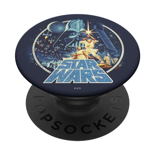 PopSocket : PopGrip Star Wars Group Victory Scene Retro Poster PopSockets Ausziehbarer Sockel und Griff für Handys/Tablets mit Tauschbarem Top von Star Wars