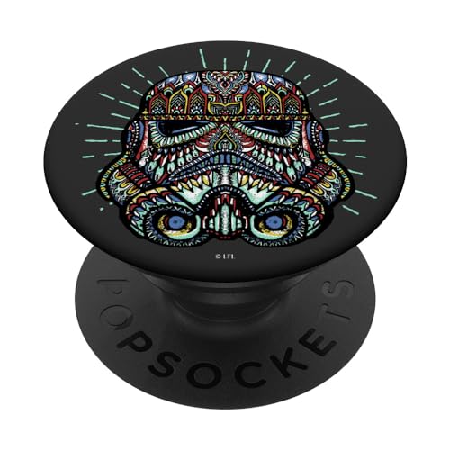 PopSockets Star Wars Storm Trooper Sugar Skull PopSockets PopGrip: Ausziehbarer Sockel und Griff für Handys/Tablets mit Tauschbarem Top von Star Wars