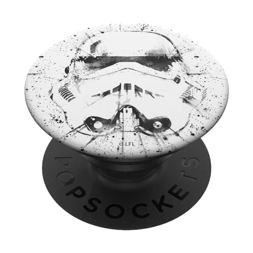 PopSockets Star Wars Stormtrooper Helmet In Splatter Space PopSockets PopGrip: Ausziehbarer Sockel und Griff für Handys/Tablets mit Tauschbarem Top von Star Wars