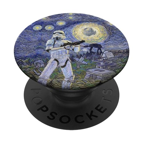 PopSocket : PopGrip Star Wars Stormtrooper Starry Night PopSockets Ausziehbarer Sockel und Griff für Handys/Tablets mit Tauschbarem Top von Star Wars