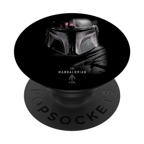 PopSocket : PopGrip Star Wars The Mandalorian Bounty Hunter Shadow PopSockets Ausziehbarer Sockel und Griff für Handys/Tablets mit Tauschbarem Top von Star Wars