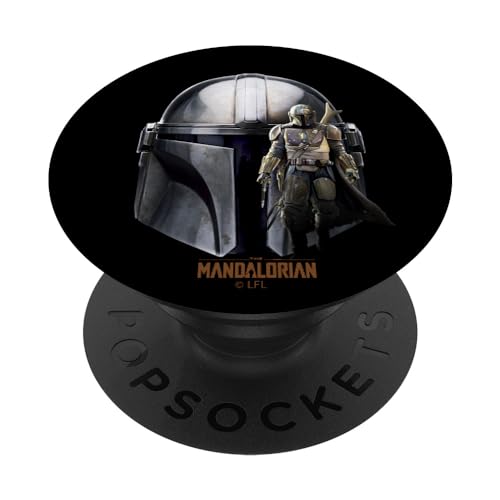 PopSockets Star Wars The Mandalorian Helmet Collage PopSockets PopGrip: Ausziehbarer Sockel und Griff für Handys/Tablets mit Tauschbarem Top von Star Wars