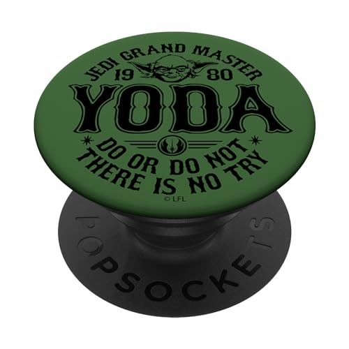 PopSockets Star Wars Yoda Master 1980 Do Or Do Not PopSockets PopGrip: Ausziehbarer Sockel und Griff für Handys/Tablets mit Tauschbarem Top von Star Wars