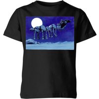 Star Wars AT-AT Darth Vader Sleigh Kids' Christmas T-Shirt - Black - 11-12 Jahre von Star Wars