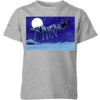 Star Wars AT-AT Darth Vader Sleigh Kids' Christmas T-Shirt - Grey - 5-6 Jahre von Star Wars