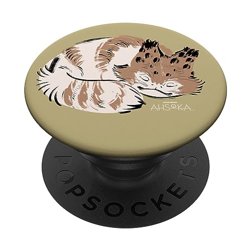 Star Wars Ahsoka Sabine Wren’s Sleeping Loth-Cat Sumi-e PopSockets mit austauschbarem PopGrip von Star Wars