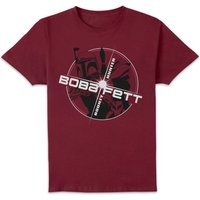 Star Wars Boba Circle Star Unisex T-Shirt - Burgundy - XS von Star Wars