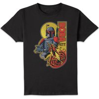 Star Wars Boba Multicolour Unisex T-Shirt - Black - XS von Star Wars
