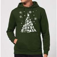 Star Wars Character Christmas Tree Christmas Hoodie - Forest Green - M von Star Wars