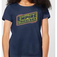 Star Wars Classic Empire Strikes Back Logo Damen T-Shirt - Navy Blau - L von Star Wars