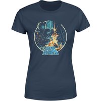 Star Wars Classic Vintage Victory Damen T-Shirt - Navy Blau - L von Star Wars